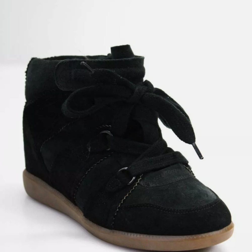 Isabel Marant Womens Suede Lace Up Sneaker Wedges